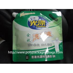 Colorful Printed Stand Up Pouch With Spout For Shampoo / Laundry