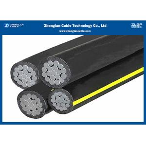 IEC Standard Overhead Insulated Cable , 10kV ABC Quadruplex Service Drop Cable