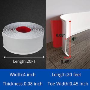 Customized Color Dry Back Vinyl Wall Base Trim with Rubber Material and Stick