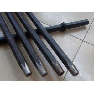 Mining Integral Rock Drilling Tools , Quarrying Plug Hole Drill Rod