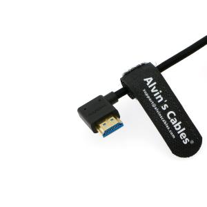 8K 2.1 HDMI High Speed Braided Coiled Cable Left Angle To Right Angle For Atomos