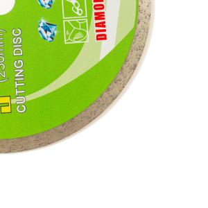 Cold Press 9inch 230×1.8/2.6×10×22.23mm Continuous Rim Diamond Blade For Ceramic