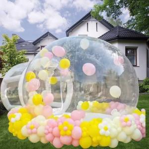 Customized Size and Repair Kit Accessory Pink Inflatable Bubble House for