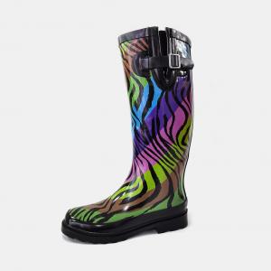 China Flexible Zebra Rubber Rain Boots , Wear Resistant Size 5 Rain Boots on sale