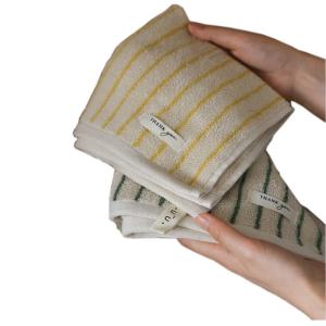 Add a Touch of Style to Your Bath with Multicolor Pinstripe Pattern Cotton Towel