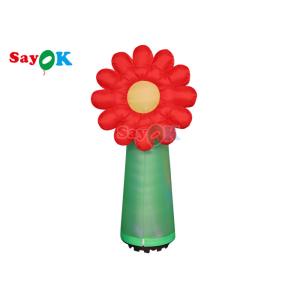 ODM Inflatable Lighting Decoration 190T Oxford Cloth Standing Led Flower Plant