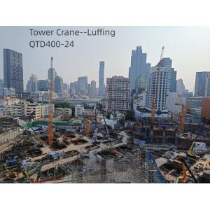 24T Luffing Tower Cranes Used To Build Skyscrapers QTD400-24