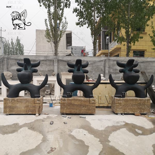 Metal Figure Abstract Sculpture Bronze Statue Garden Totem Antique Art Large Outdoor Decoration