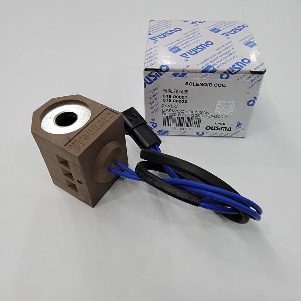 519-00001 519-00003 Solenoid Valve Coil For Excavator Doosan DH220-5 DH225-7 DH300-7