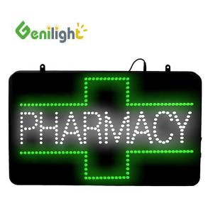 Animated Motion LED Letter PHARMACY Open Sign Billboard with Adjustable