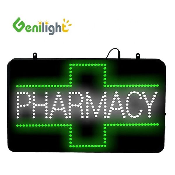Animated Motion LED Letter PHARMACY Open Sign Billboard with Adjustable