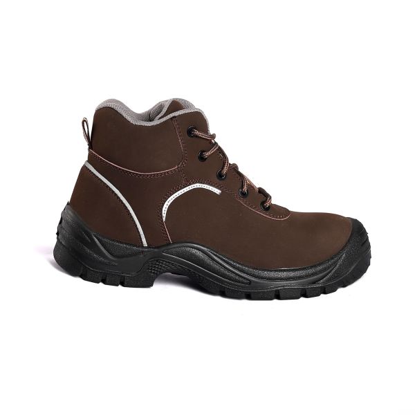 OEM S3 Microfiber leather Metal Eyelets Safety Boots Steel Toe Type with Lace-up Closure Work Shoes