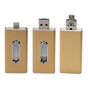 Colorful Apple Lightning Flash Drive With 8 Pin Double Sided Plug Micro USB 2.0