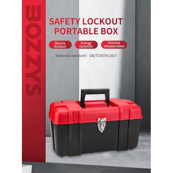 Double Layer PVC Personal Lockout Toolbox With Removable Organizer Tray