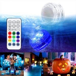 Small Submersible LED Lights Mini Waterproof RGB LED Tea Lights Candles Party