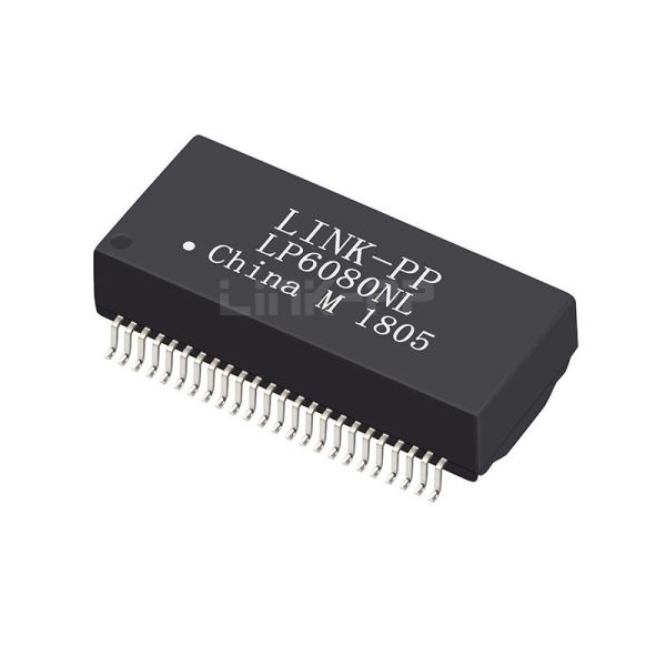 LP6080NL Dual Port 1000 BASE-T PoE+ 48 Pin SMT Ethernet Transformer Manufacturer
