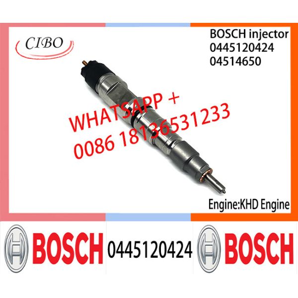 BOSCH 0445120424 Neutral Diesel Fuel Injector Assembly 0445120424 04514650 For KHD Engine