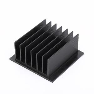 Anodized Black Extruded Aluminium Heatsink Profile Comb Shape