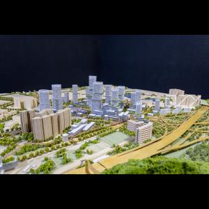 HUAYI Architecture Mockup Model Urban Planning Model 1/1500 Shenzhen Meilin