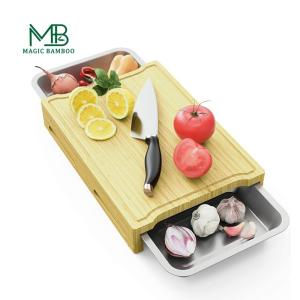 Logo Customized Logo Acceptable Large Bamboo Wood Cutting Board Set with