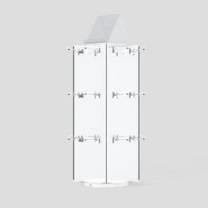 4sides Turntable Counter Top Display Rack With Top Pad Holder