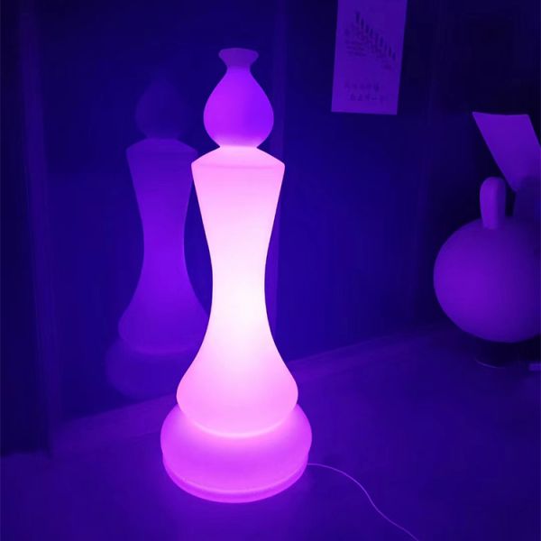 Rechargeable Plastic Led Chess Shaped Garden Lights AC 85-265V