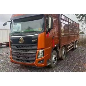 China 2nd Hand Lorry Orange Color 12 Meters 8×4 Drive Mode Yuchai Engine 6 Cylinders 420hp 2021year Dongfeng Cargo Truck on sale