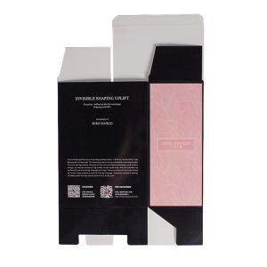 Black Paper Custom Printed Packaging Box Folding For Bra Lingerie