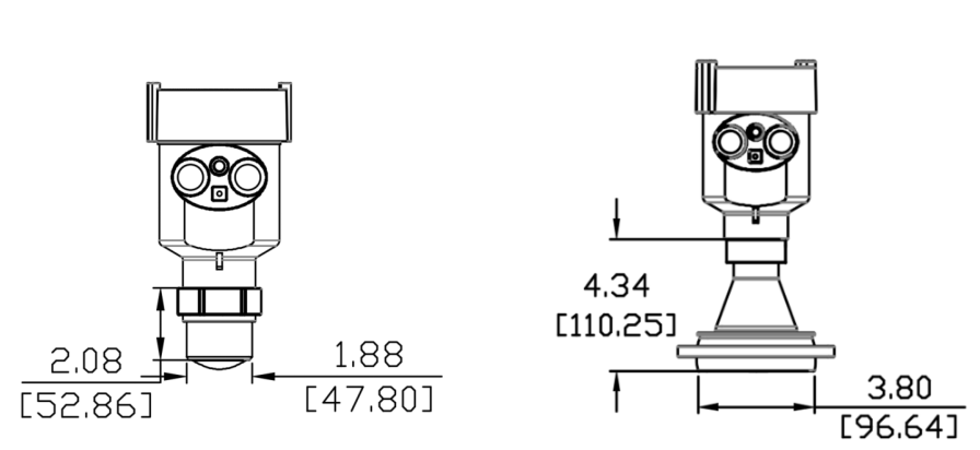 Radar Liquid Level Sensor, Non-Contact 4-20mA/RS485 The Maximum Is 120 Meters