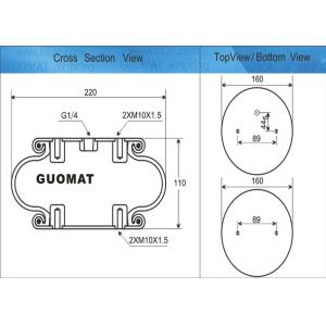 Silk Screen Mechanical Single Convoluted Air Spring FS 200-10