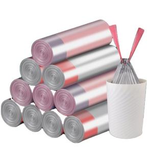 Household High Strength 13 Gallon Coloured Drawstring Trash Bags with Customized