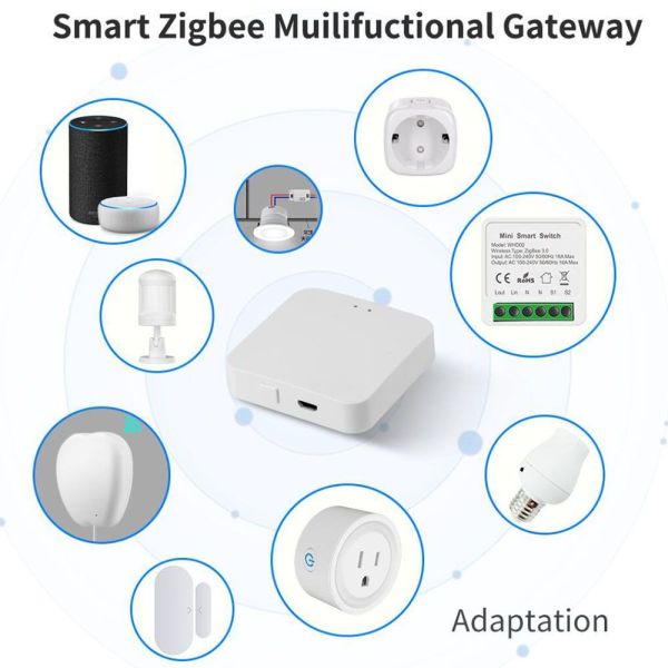 Mini Smart Home Gateway Hub Multi Mode Zigbee 3.0 Bluetooth Mesh For Home