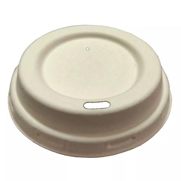 UPACK Paper Cup Lids Biodegradable Sugarcane Bagasse Pulp