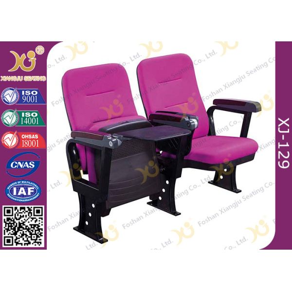 Quality Injection Polyurethane Foam Low Back Auditorium Conference Hall Chair With Soft Seat Back for sale