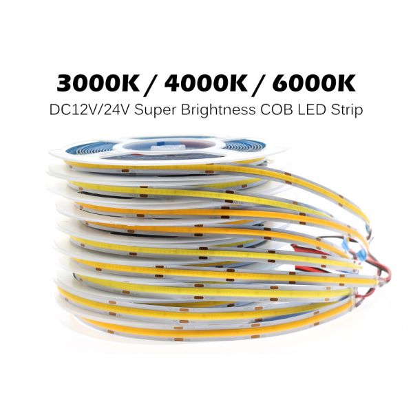 1000lm High CRI LED Strip Fob Flexible Flip 320 Chips/M 10w Led Light Cob