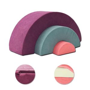 Rainbow Foam Play Couch Foam Climbing Blocks Soft Play Equipment Playset