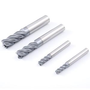 Manufacturer Solid Hard Alloy 4Flute Spiral Groove Flat Bottom Engraving End