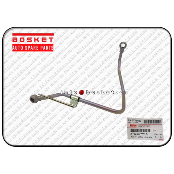 8-97357769-0 8973577690 Japanese Truck Parts Turbocharger Water Pipe For ISUZU