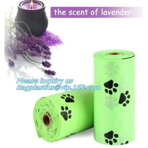 Customized Compostable Green Dog Poop Bag, biodegradable and compostable zero