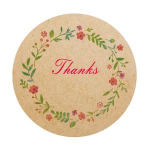 Brown Kraft Paper Sticker Label Self Adhesive Circle Round Product Label