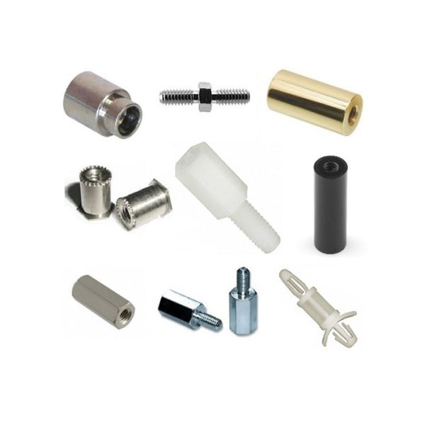 Round / Hex 3/8" Carbon Steel Swage Standoff Spacer Mounting Electronic Circuit