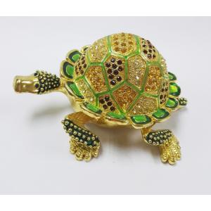 Custom Turtle shape zinc alloy gift jewelry boxes turtle trinket box jewelry box