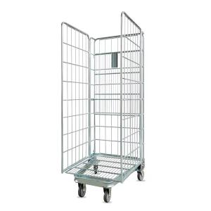 Wholesale Metal Warehouse Storage Container Nesting Security Roll Container Trolley Cage from china suppliers