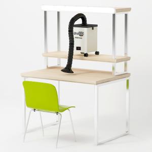 Single Duct Solder Fume Extraction System , Fume Extractor Soldering 80W 110V /