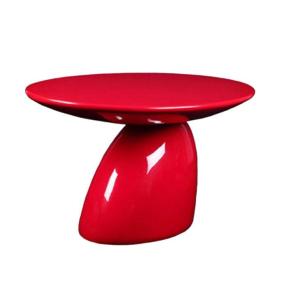 Modern Design red fiberglass painting finish mushroom shape modern round side
