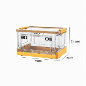Foldable Box Stackable Container Transparent Plastic Storage Containers - Multi