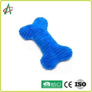 Custom Durable Coloful Bone Plush Dog Toys With Squeakers