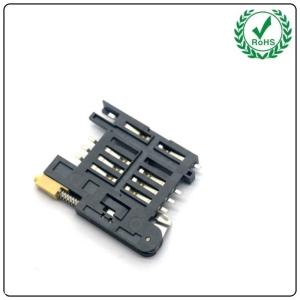 2.54Mm Pitch Chip Sim Card Holder Connector With Ejector 8 Circuits