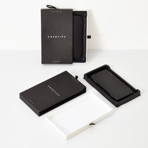 Customized Logo Black Cardboard Mobile Phone Case Packaging Drawer Box
