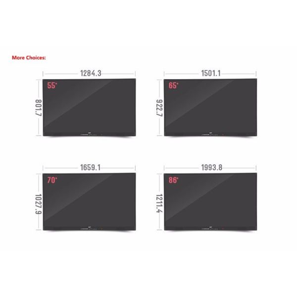 10 Points IR Touch Screen Whiteboard 70 Inch 84 Inch For Meeting Room
